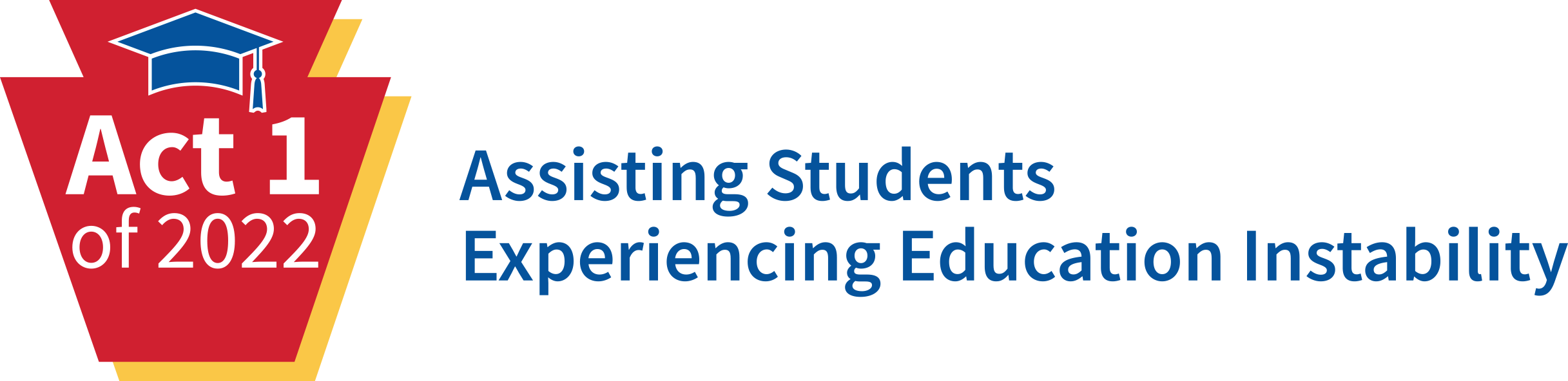 horizontal logo. color. Act 1 of 2022: Assisting students experiencing education instability