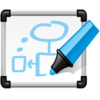 white board with blue marker clip art